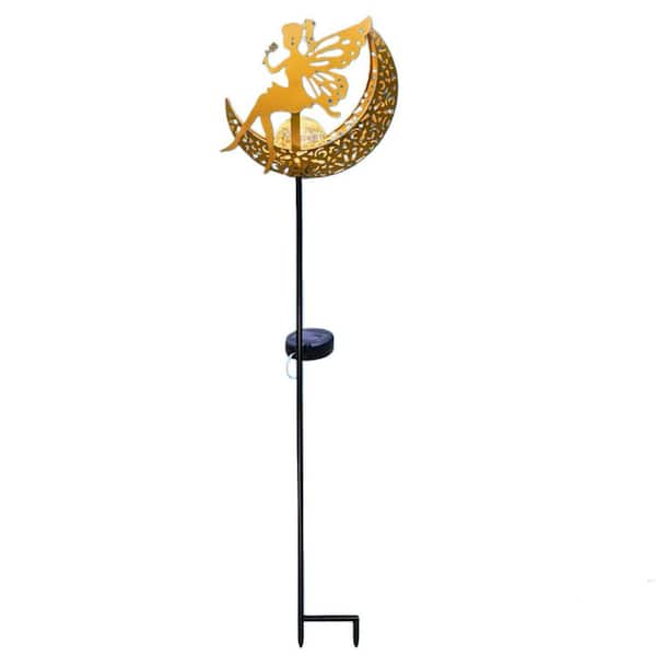 Fairy Moon Solar Lights Outdoor Garden, Waterproof LED Outside Backard Decor, Lawn Patio Ornaments