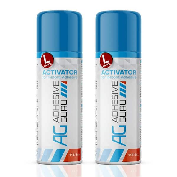 AG240A Activator Spray for CA Glues 13.5 fl oz. Clear Adhesive Accelerator Spray for Super Glues (2 Pack)