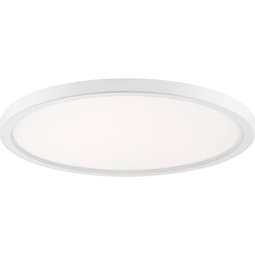 Fresco White Glass LED Indoor/Outdoor Flush Mount Light