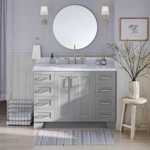 Taylor 48 in. W x 21.5 in. D x 34.5 in. H Freestanding Bath Vanity Cabinet Only in Grey