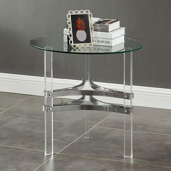Tirso Chrome Round End Table