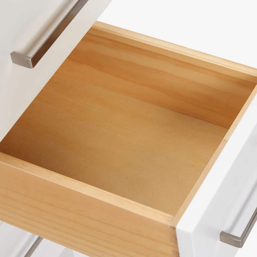 Ariel 36" White Solid Wood Freestanding Vanity Cabinet