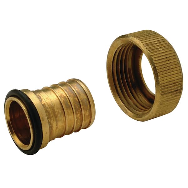 Zurn Crimp Brass Swivel Adapter - 3/4 in. Barb x 1 in. FPT Brass Swivel Nut