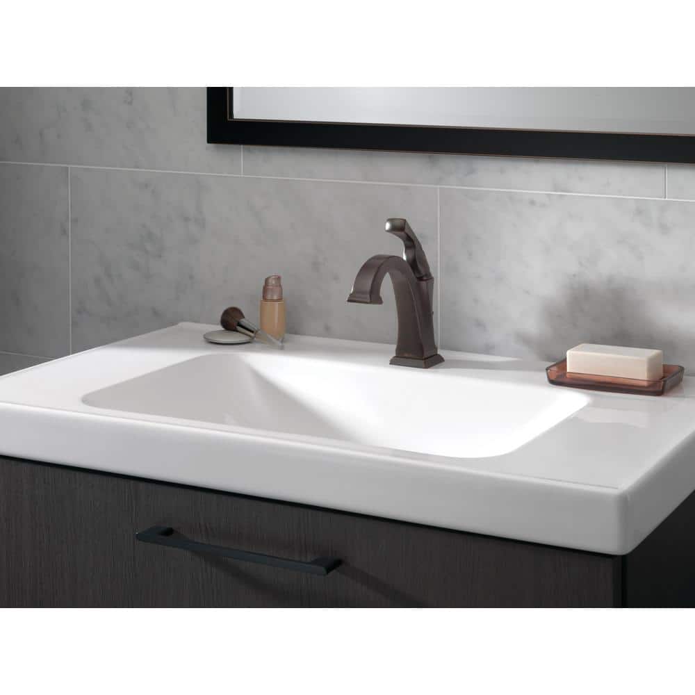 Sleek Modern Venetian Bronze Single Hole Brass Bathroom Faucet