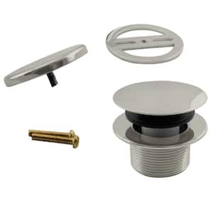 1-1/2 in. MPSM Coarse Thread Tip-Toe bathtub Drain Plug with Floating Faceplate in Stainless Steel