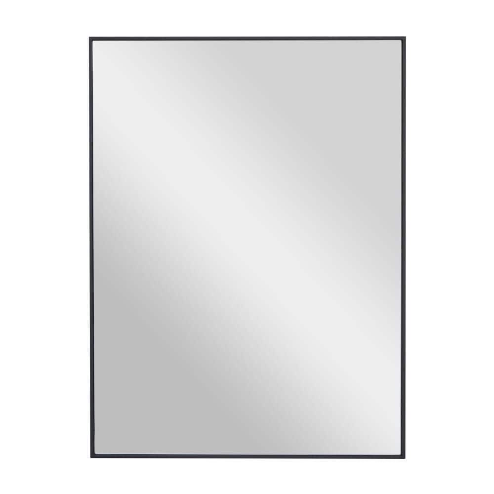 Litton Lane 24 in. x 18 in. Simplistic Rectangle Framed Black Wall ...
