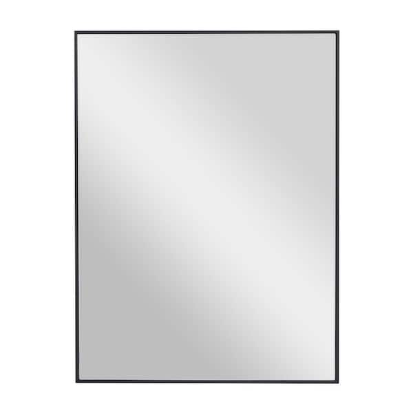 Litton Lane 24 in. x 18 in. Simplistic Rectangle Framed Black Wall ...