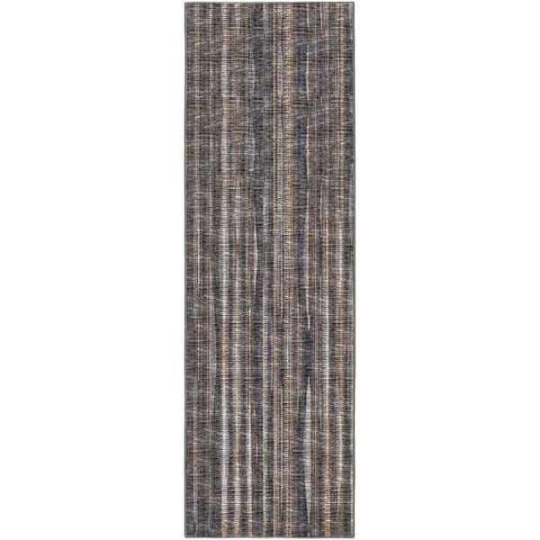 3 X 8 Brown Ombre Runner Rug
