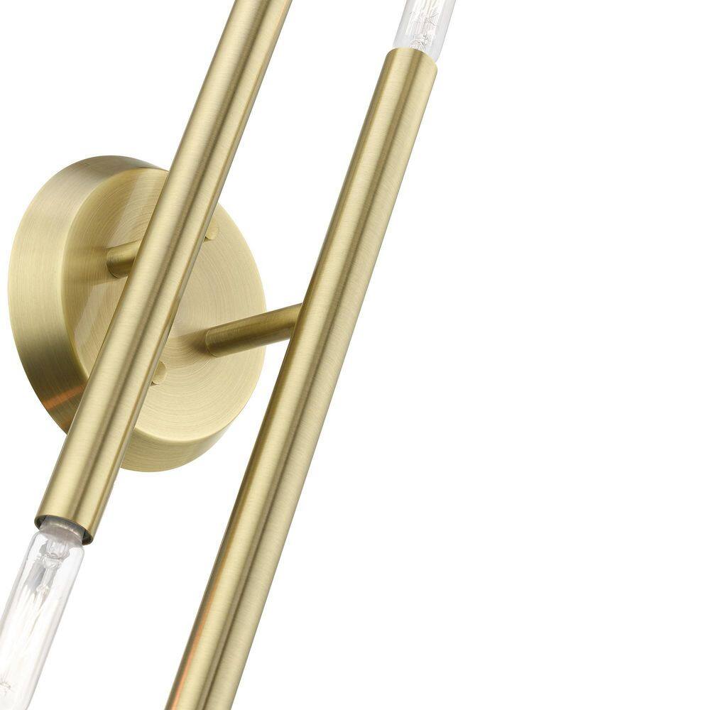Antique Brass 4-Light ADA Compliant Wall Sconce