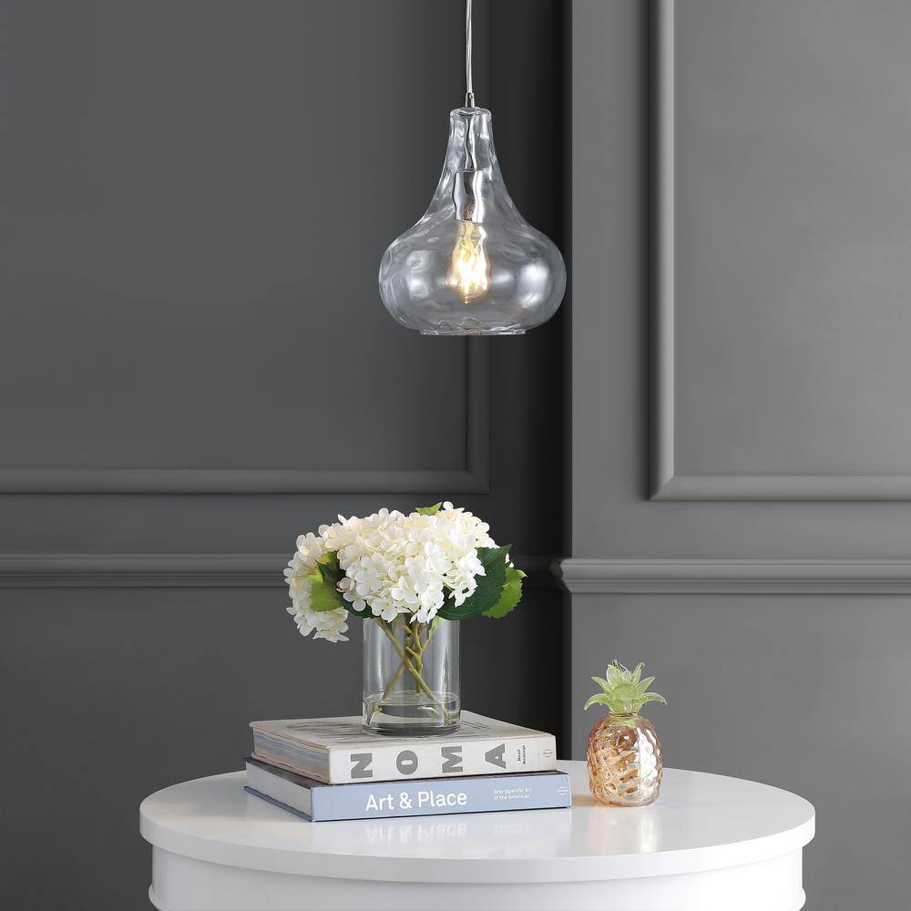 Ferano 9" Chrome Glass LED Pendant Light