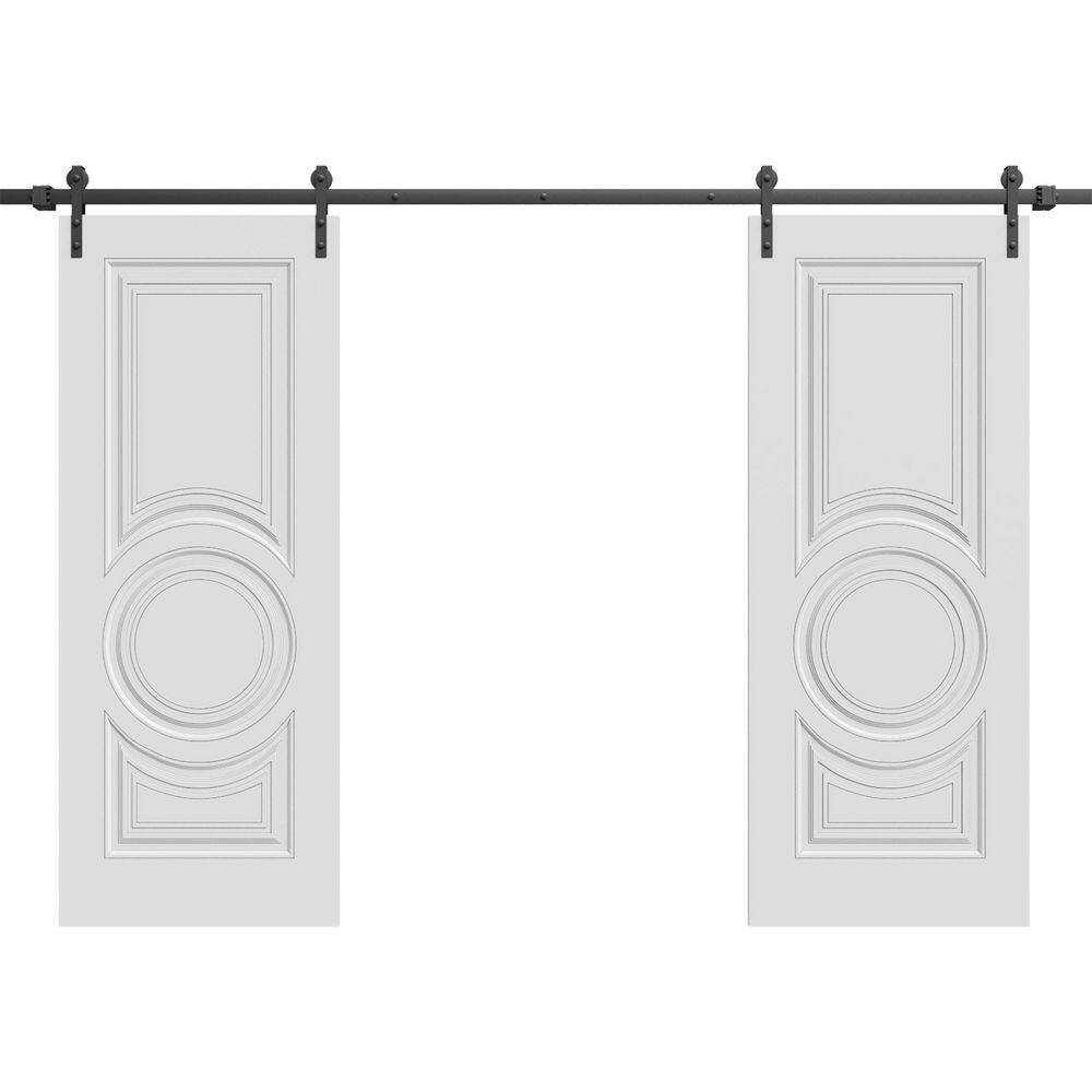 7855 72 in. x 84 in. Sold Core White Enamel Color Wood Sliding Barn Door with Hardware Kit price history on PriceWatchPro