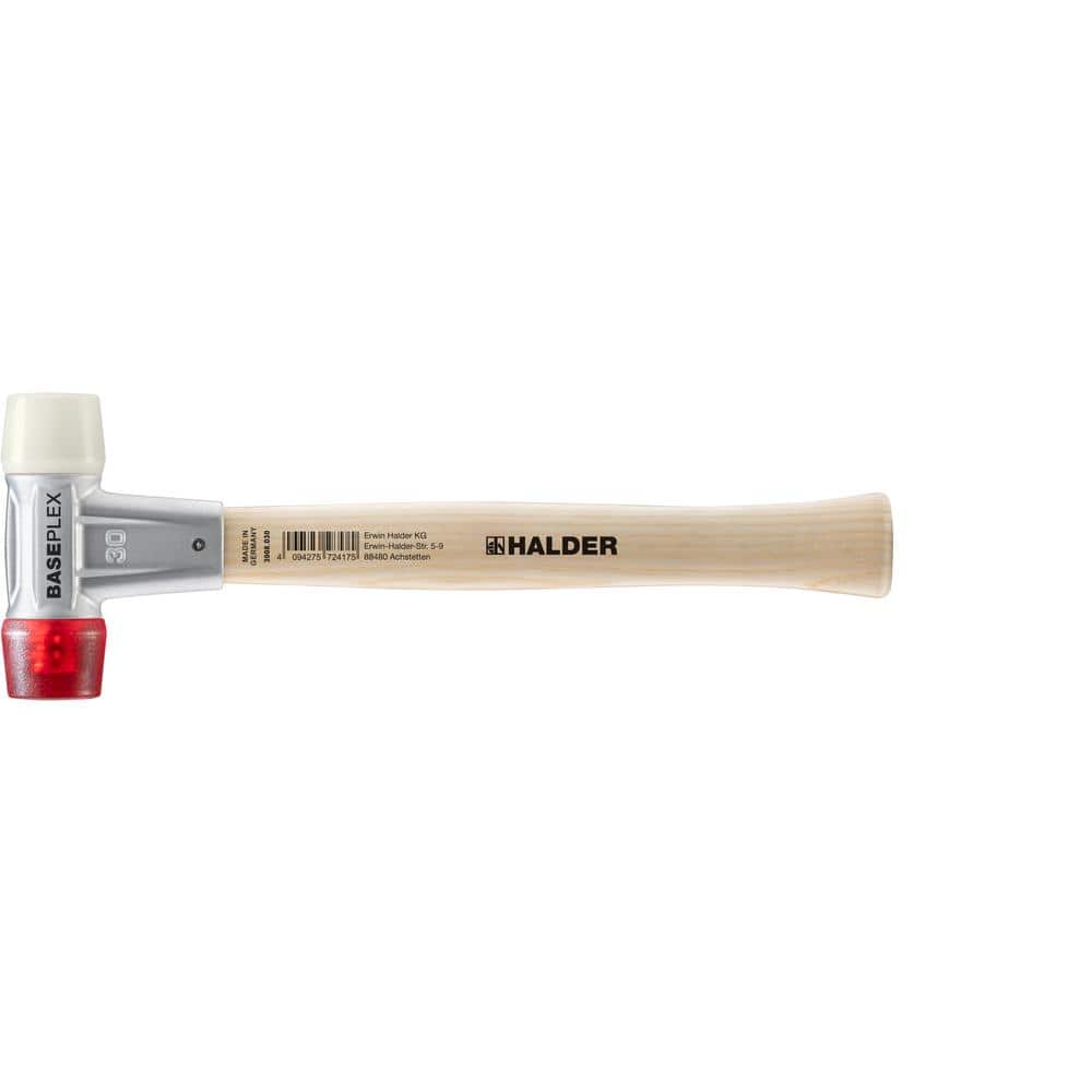 Halder 11 oz. Mallet with Zinc die cast housing Hard Wood Handle Red Plasti
