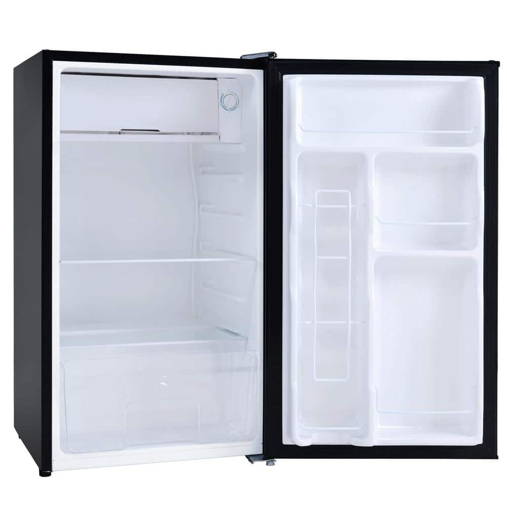 Tileon 3.2 cu. ft. Mini Fridge in Black with Freezer Compact Refrigerator with Reversible Door 5 Set Temperature Adjustable
