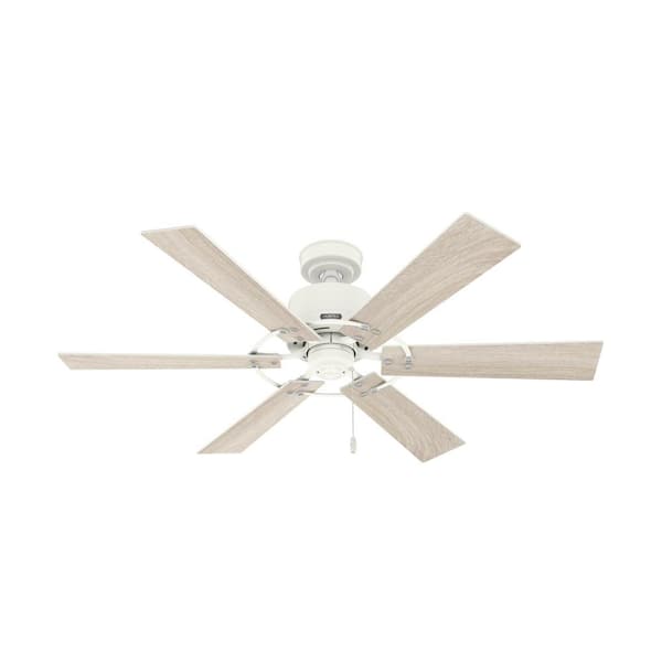 Hunter Gilrock 52 in. Indoor Matte White Ceiling Fan For Bedrooms
