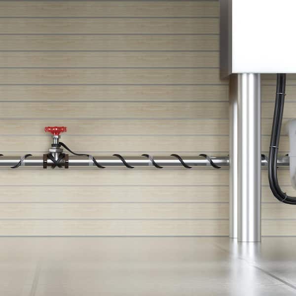 100ft. Pipe Heat Cable 5W/ft. Self-Regulating Heat Tape IP68 110V with Build-in Thermostat for PVC Metal Plastic Hose