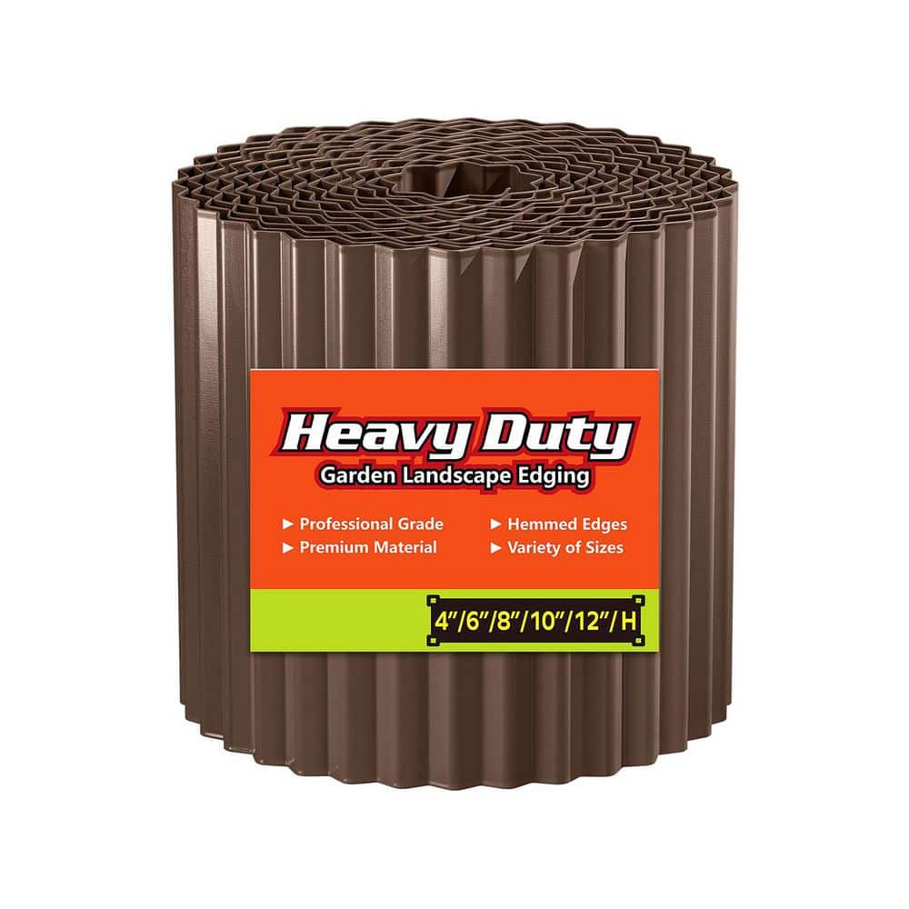 20 L x 8 H Coffee Metal No-Dig Landscape Edging Lawn Flower Bed Garden Fence Corrugated Hemmed Edges (1-Pack) price history on PriceWatchPro