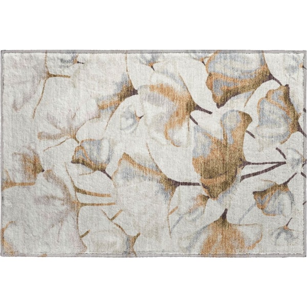 Mayfield Premium Machine Washable Abstract AMF2405 Copper 2 ft. x 3 ft. Accent Rug