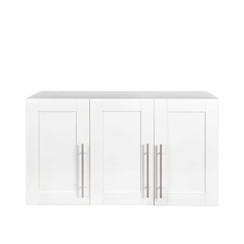 35.43 in. W x 15.75 in. D x 19.69 in. H Bathroom Storage Wall Cabinet in White with 3 Doors and 4 Shelves price history on PriceWatchPro