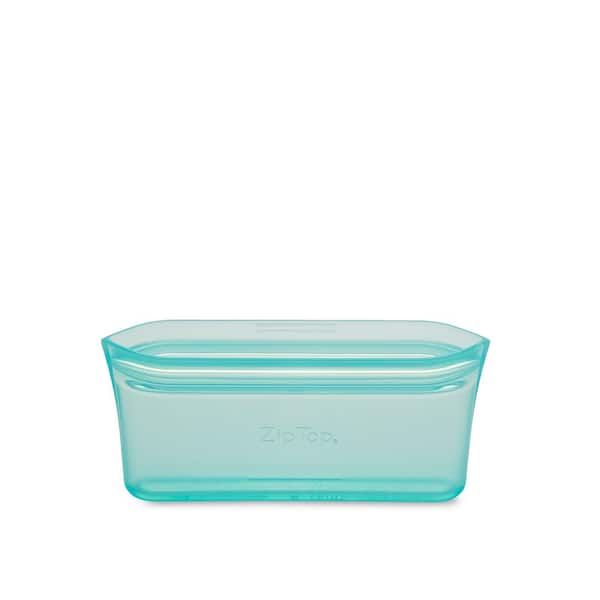 Zip Top Reusable Food Storage Bags, Medium Cup [Teal], Silicone Meal Prep  Container, Microwave, Dishwasher and Freezer Safe