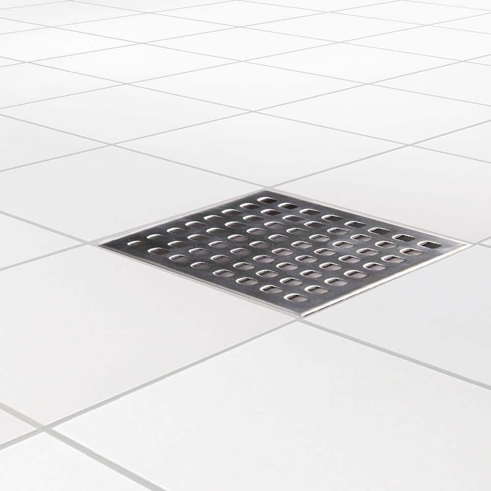 Stainless Steel 4" Square Modern Shower Drain