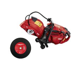 DSH 700X 70CC 14 in. Hand-Held Concrete Gas Saw with 10 Metal Deck Cutting Abrasive Blades