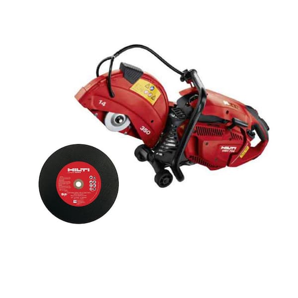 Hilti DSH 700X 70CC 14 in. Hand-Held Concrete Gas Saw with 10 Metal Deck Cutting Abrasive Blades