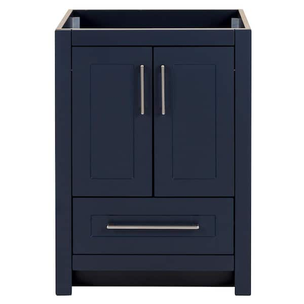 24 inch Small Narrow Bathroom Vanity Navy Blue with Storage  (23.5Wx18.15Dx35H) CCL208NB24