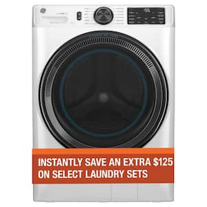 5.0 cu.ft. Smart Front Load Washer in White with Steam, UltraFresh Vent System, and Microban Technology