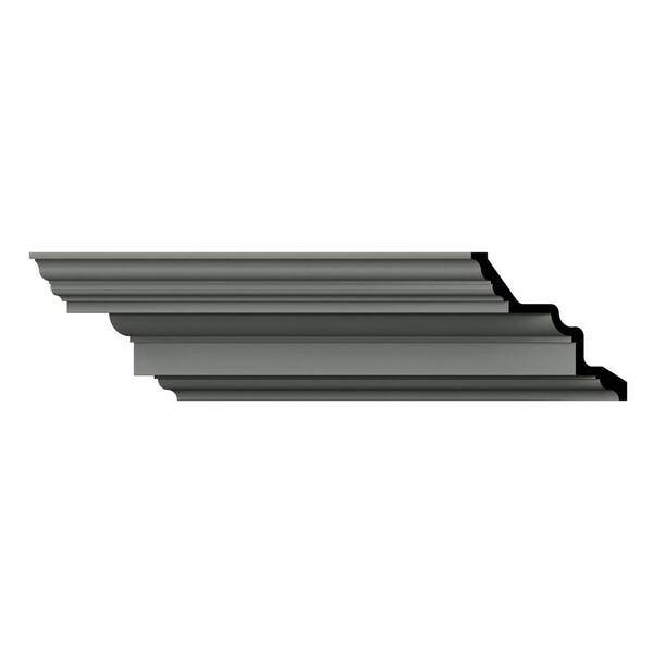 Ekena Millwork Domingo 9.625 in. D x 14.625 in. W x 96 in. L Polyurethane Crown Moulding