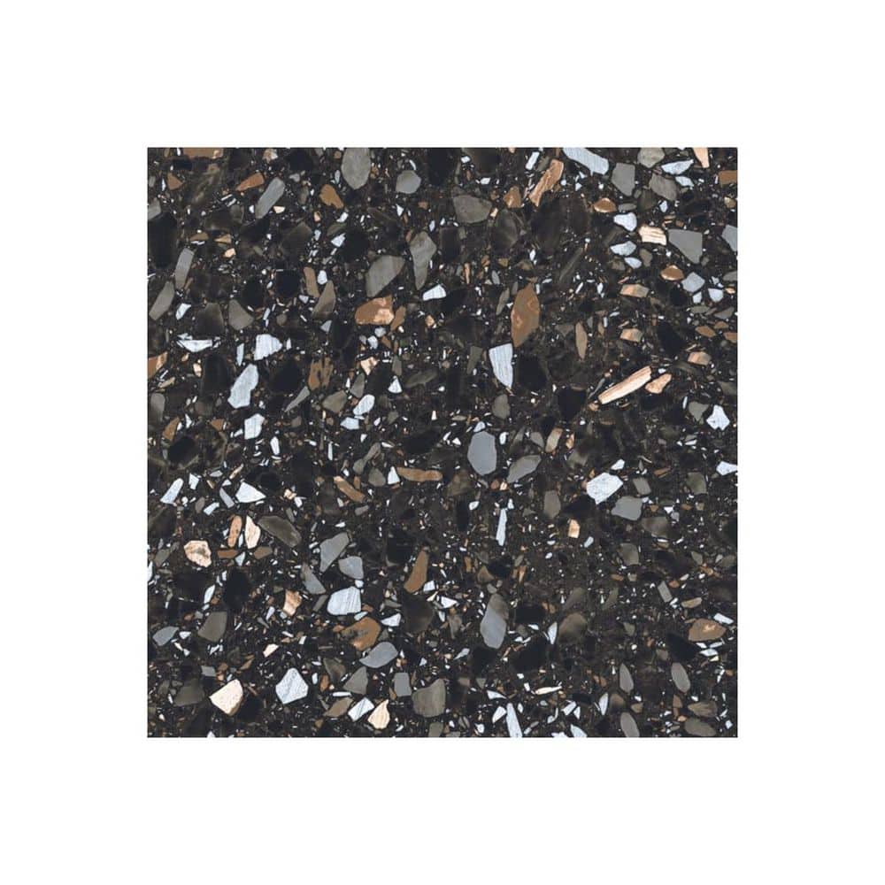 Terrazzo Americana Black 4 in. x 4 in. Matte Porcelain Large Format Floor and Wall Tile Sample price history on PriceWatchPro