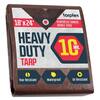 Unbranded Tarplex 18 ft. x 24 ft. Brown Silver Heavy-Duty Tarp 10 Mil Poly, Waterproof UV Resistant for Patio Pool Cover Roof Tent L10-B1824S