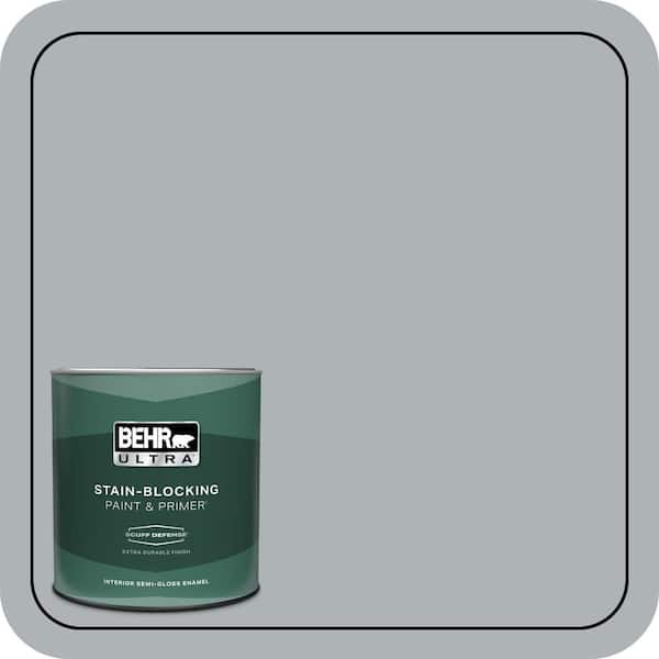 BEHR ULTRA 1 qt. #N510-3 Stargazer Extra Durable Semi-Gloss Enamel Interior Paint & Primer