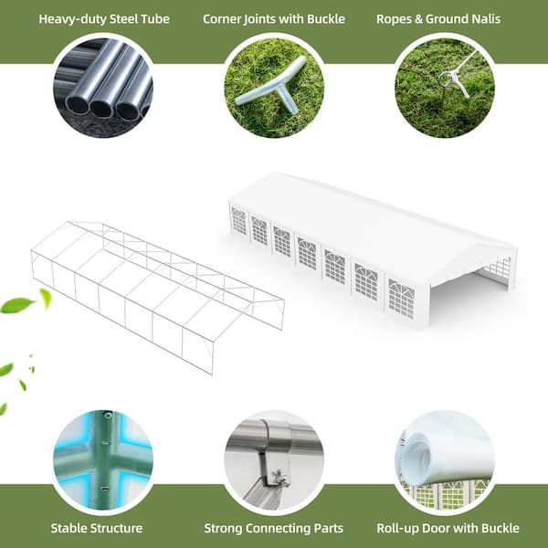 Have a question about HOMMOW 50 ft. x 20 ft. Patio Canopy, Outdoor