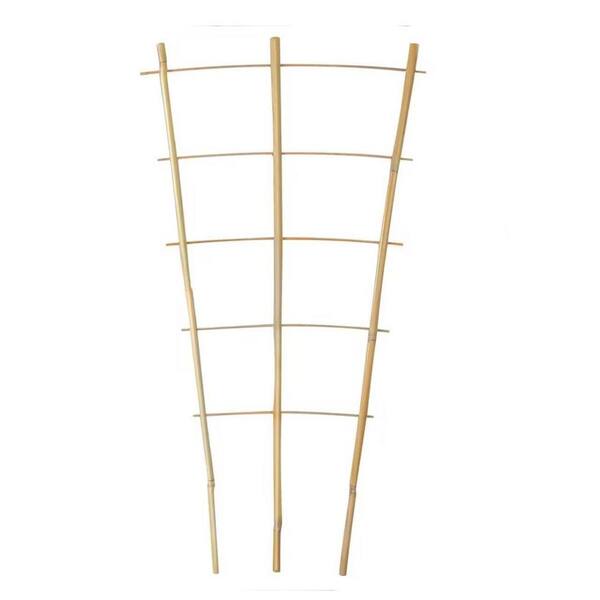 Wellco 3 ft. Natural Scalloped Bamboo Trellis For Climbing Plants Indoor/Outdoor, 3-Pack
