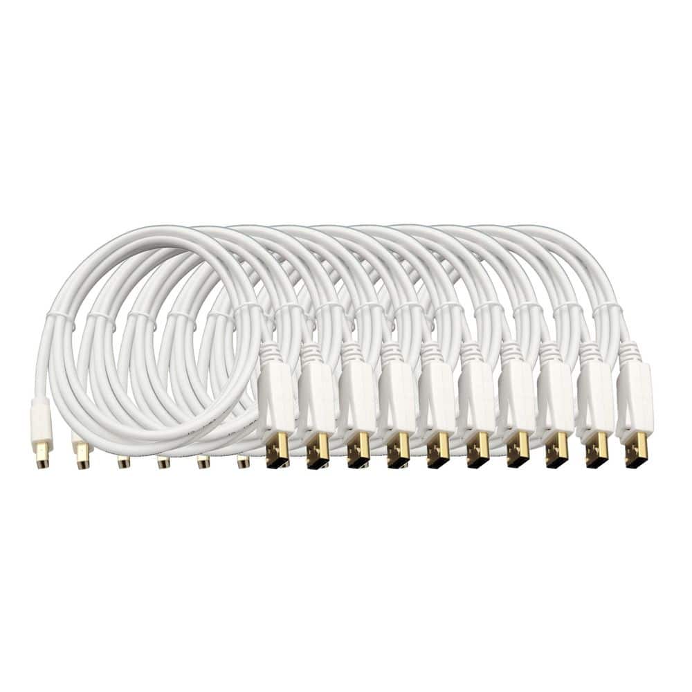 15 ft. 4K UHD Video Mini DisplayPort to DisplayPort Cable-White 10-Pack price history on PriceWatchPro