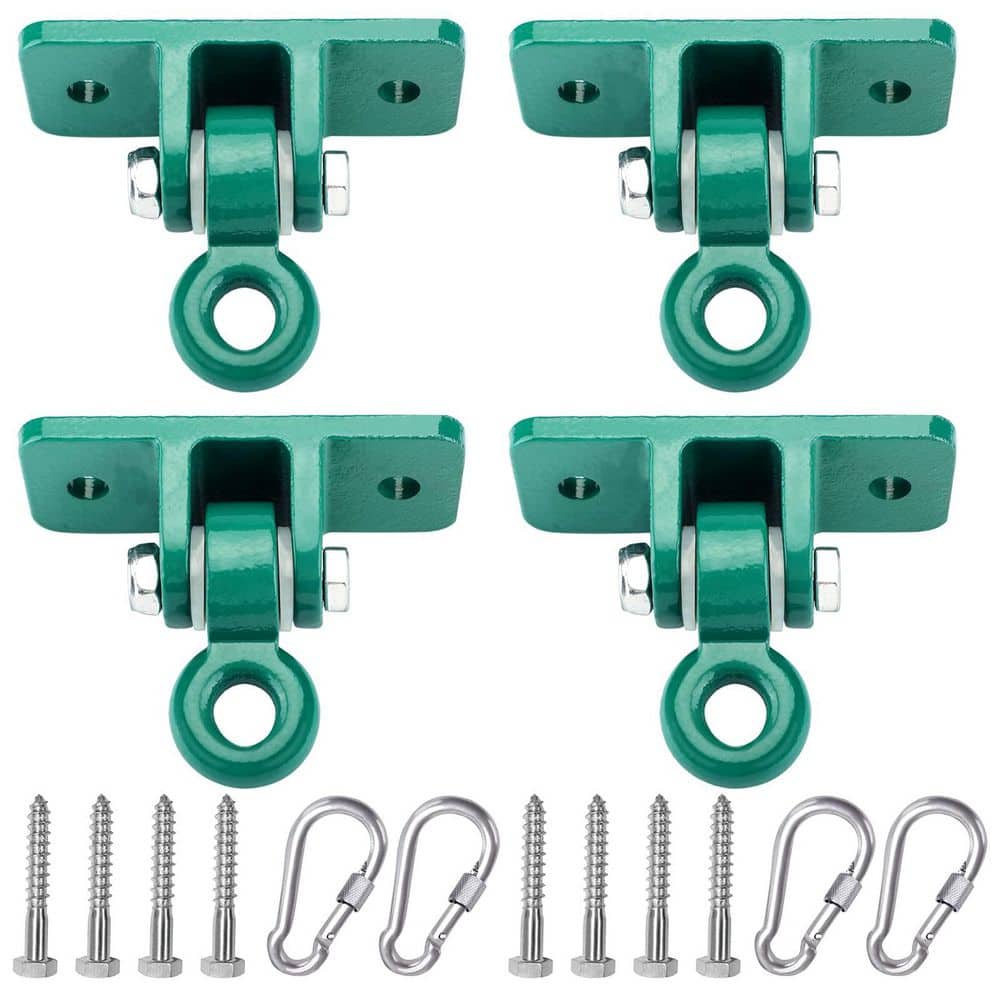 4 Pack Metal Heavy Duty Swing Hangers Swing Set Hardware Playground Porch Yoga Seat Trapeze Wooden Sets Green price history on PriceWatchPro