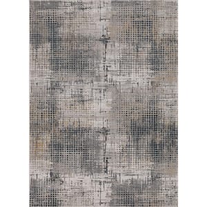 Lara Inspire Ivory/Grey 3 ft. x 5 ft. Abstract Accent Rug
