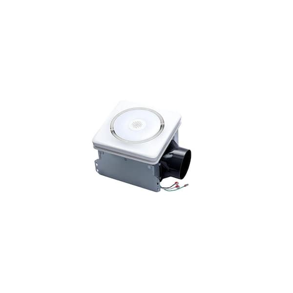 110/160 CFM Bathroom Exhaust Fan with Heater Bluetooth Speaker and Remote 9 Modes 3 Color Electric Powered Gable Mount