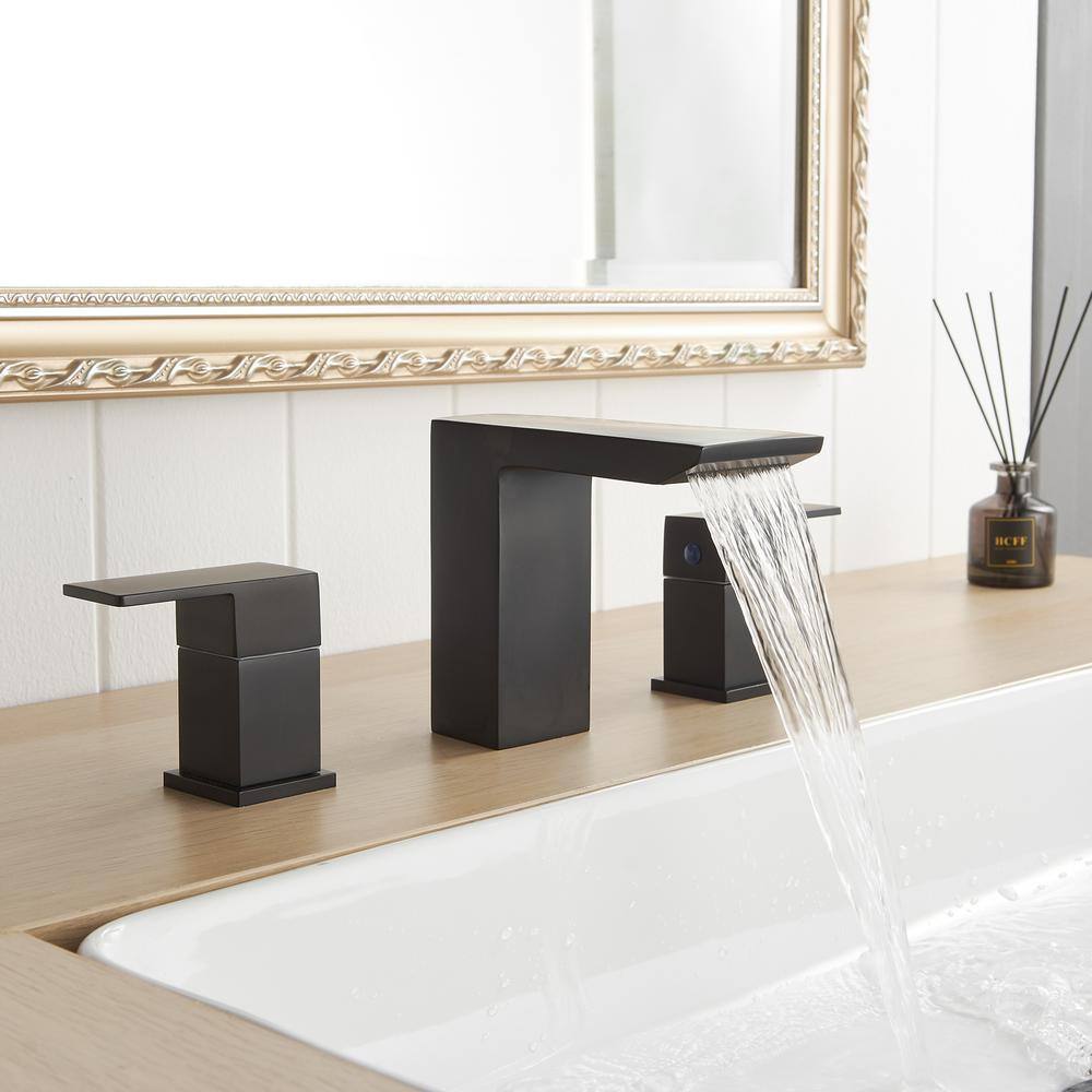 Widespread 2-handle Bathroom Faucet with Drain Assembly