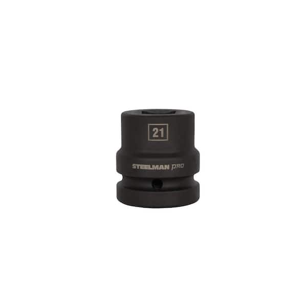 STEELMAN PRO 1 in. x 21 mm 6 Point Drive Impact Shallow Budd Socket