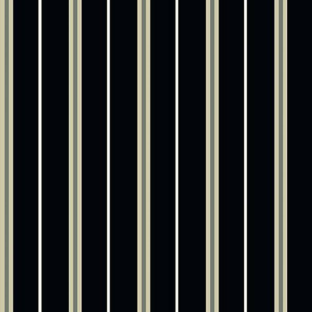 Platt Ink Black Stripe Tufted Outdoor Wicker Cushion Set