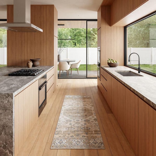 Darby Persian Spill-Proof Machine Washable Ivory 2 ft. 6 in. x 10 ft. Runner Rug