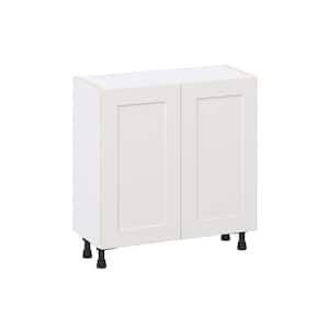 Roseland 33 in. W x 14 in. D x 34.5 in. H Assembled Shaker Full Height Door Base Kitchen Cabinet in Warm White