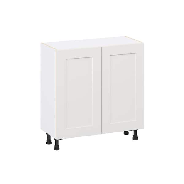 Roseland 33 in. W x 14 in. D x 34.5 in. H Assembled Shaker Full Height Door Base Kitchen Cabinet in Warm White