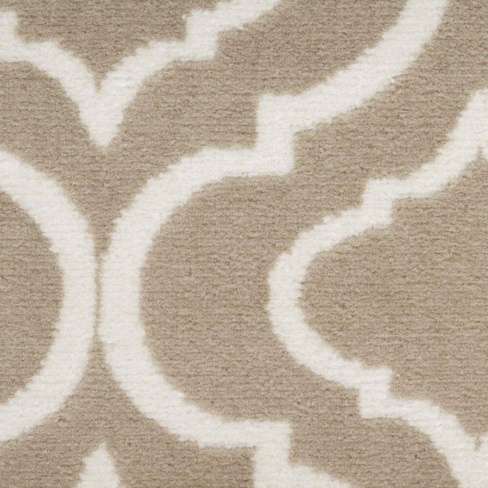 5' X 7' Taupe and Ivory Trellis Non Skid Area Rug price history on PriceWatchPro