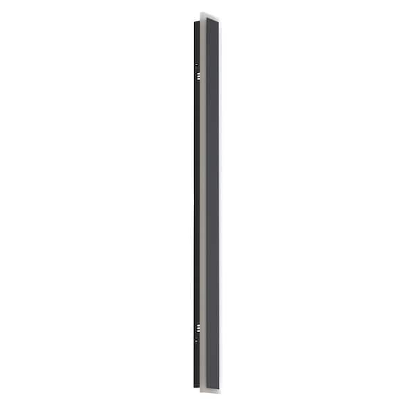Briignite 37 in. 1-Light Black Integrated LED Outdoor Wall Light Waterproof Porch Lantern Sconce with 3000/6000K Color Temperature