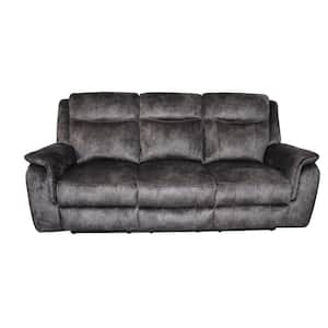 New Classic Furniture Park City 82 in. Pillow Arm Microfiber Rectangle Sofa in Slate