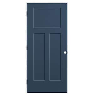 36 in. x 80 in. 3-Panel Winslow Right-Hand Hollow Core Night Tide Molded Composite Single Prehung Interior Door