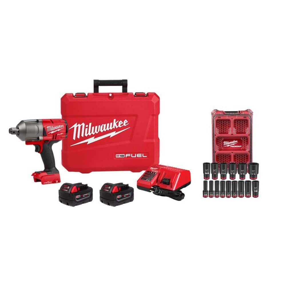 M18 FUEL ONE-KEY 18V Lith-Ion Brushless Cordless 3/4 in. High-Torque Impact Wrench Kit w/ Impact Socket Set price history on PriceWatchPro
