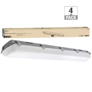 4 ft. 64- Watt Equivalent Vapor Tight 3600 Lumens White Integrated LED Shop Light 120-277v 4000K Bright White (4-Pack)